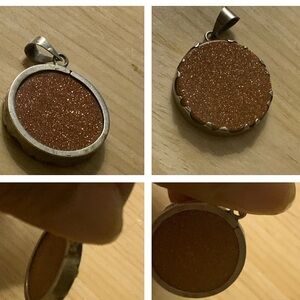 925 gold stone pendant